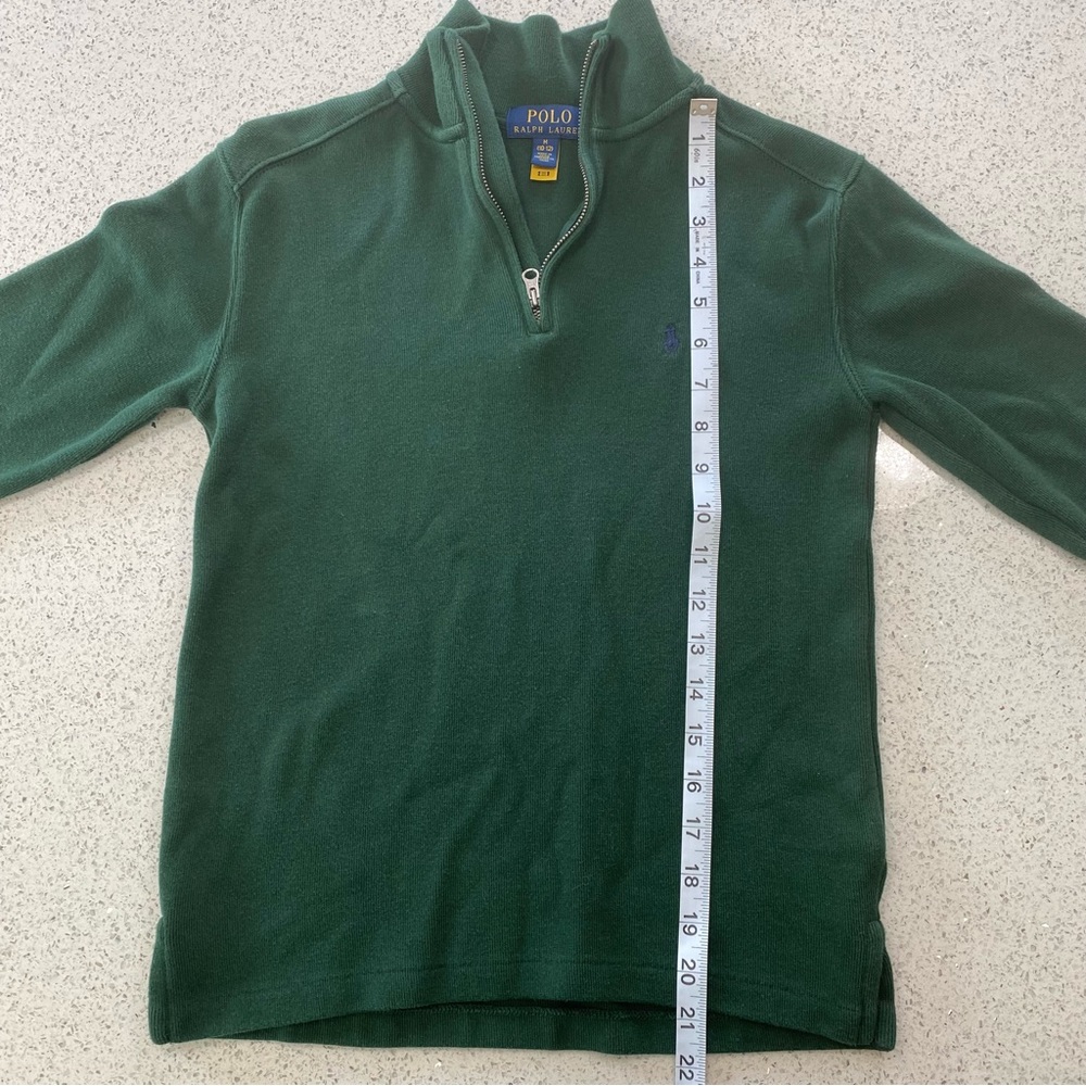 Boys Polo Ralph Lauren Long Sleeve Quarter Zip Sweater - Size M (10-12) - Picture 9 of 11